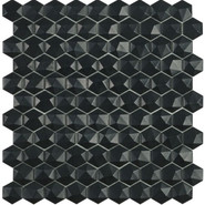 Мозаика Hex Nordic № 903 Черный (на сетке)