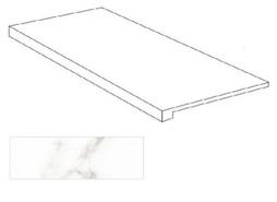 Ступень фронтальная Acg8 Scalino Sagomato Statuario Venato Luc. 33x60 керамогранит