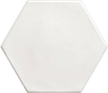 Керамогранит Hex White Matt 15x17.3 матовый