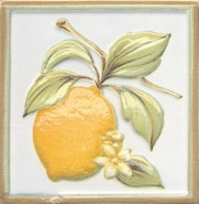 Вставка TLA003H Капри Лимончики 9.9х9.9 Kerama Marazzi глянцевый керамическая