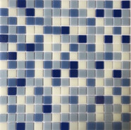 Мозаика из стекла PIX101, чип 20x20 мм, бумага 316х316х4 мм глянцевая, белый, голубой, синий