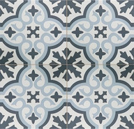 Керамогранит Venice Sky Blue Black Pre-cut 45x45 Etili Seramik матовый напольный