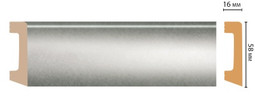 Плинтус напольный D234-375 ДМ Decomaster (58х16х2400 мм) 