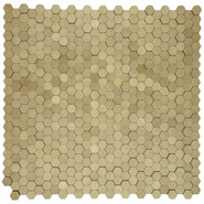 Мозаика Marble Mosaic Aluminium 3D Hexagon Gold (Big) алюминий 30х30 см чип 14х14 мм, золотой-oro-gold