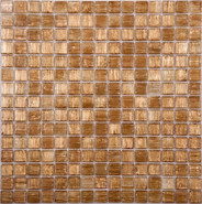 Мозаика SE30 стекло (сетка) 32.7х32.7 см глянцевая чип 20х20 мм, золотой