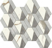 Мозаика Marvel Mosaico Hive Hex Lappato 37,2x32,2 керамогранит лаппатированная белый, серый AF8Q