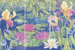 Панно HGD/A94/3x/11000RL Сад Моне лаппатированный из 3 частей 60x90 Kerama Marazzi