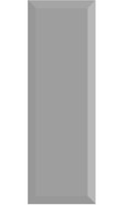 Настенная плитка Monocolor Biselado Brillo Gris 10x30 глянцевая керамическая