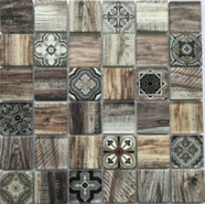 Мозаика Rabat Brown 30х30 (4.8x4.8) стекло