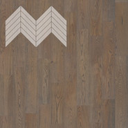 Паркетная доска Lab Arte Chevron Дуб Натур Грис лак французская елка 600/510х90х14/3/45°
