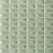 Мозаика NSmosaic R-362 керамика матовая 30х30 см чип 23х48 мм, зеленый