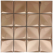 Мозаика Marble Mosaic Origami Rose нержавеющая сталь 30х30 см 3D чип 75х75 мм, медь