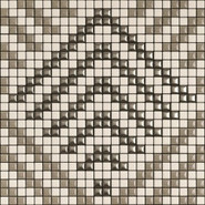 Мозаика Pegg001 керамика 30х30 см Appiani Allure матовая чип 12х12 мм, бежевый, коричневый