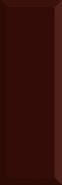 Настенная плитка Monocolor Biselado Brillo Marron 10x30 глянцевая керамическая