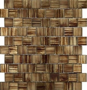 Мозаика GM8501 стекло 30x30 см глянцевая чип 30x30 мм, коричневый