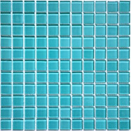 Мозаика Coral sea 30х30 стекло глянцевая, голубой