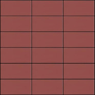 Мозаика Seta Fuoco керамика 30х30 см Appiani матовая чип 50х100 мм, красный SET 2014