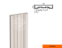 Лепнинапласт Пилястра ПЛВ-350/3 (тело) фасадная полистирол 350х2000х55 мм