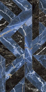 Декор Outline Blue Levigato+Rettificato 60x120 полированный керамогранит