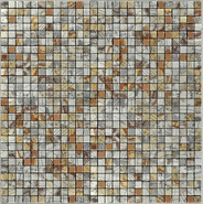 Мозаика Phoenix-6 самоклеящаяся алюминий+композитная основа 29х29 см с рисунком (орнаментом) чип 10х10 мм, серый, коричневый