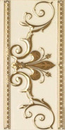 Бордюр Noblesse Cenefa Marfil Gold 20x10 глянцевая