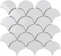 Мозаика White Scales керамическая 25.9x27.9