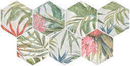 Декор Six Aruba Blanco 27x23x0,9 глазурованный матовый Durstone керамогранит