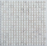 Мозаика KP-735 мрамор 30.5х30.5 см полированная чип 15х15 мм, серый