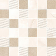 Мозаика Opale Beige Mosaic керамика 30х30 глянцевая, матовая, бежевый, белый 587433003