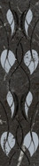Бордюр KMB3STA003BR Тубкаль Чёрный глянцевый обрезной 7.2x30 Kerama Marazzi керамический