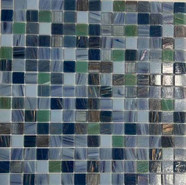 Мозаика из стекла PIX127 чип 20x20 мм, бумага 316х316х4 мм, глянцевая, голубой, зеленый, коричневый, синий