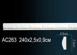 Молдинг гибкий AC263F (50) с рисунком Перфект полиуретан