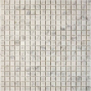Мозаика из мрамора Bianco Carrara PIX239, чип 15х15 мм, сетка 300х300х4 мм матовая, серый