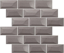 Настенная плитка Libra Shine Aluminium LIB203 S 5х10 Appiani глянцевая, рельефная (структурированная) керамическая