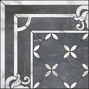 Декор ID42 Виндзор 1/4 розона 60х60 Kerama Marazzi глянцевый керамический