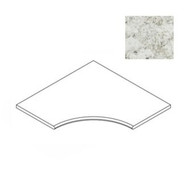 Керамогранит Forte Dei Marmi Quark Brazilian White Bordo Curvilineo Round 30 60x60 Atlas Concorde матовый бортик изогнутый закругленный 620090001129