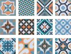 Плитка универсальная MIX Art Decor DC33 20x20 DeShun Ceramics матовая керамическая