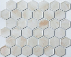 Мозаика P-507 керамика 28.1х32.5 см глянцевая чип 51х59 мм, кремовый