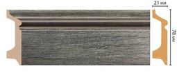 Плинтус напольный D122-87 ДМ Decomaster (78х21х2400 мм) 