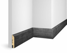 Cosca Плинтус WP07, экошпон, дуб Графит, 80x16x2400 мм мдф