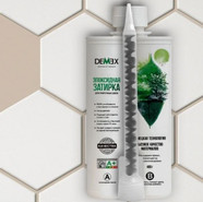 Эпоксидная двухкомпонентная затирка для плиточных швов Demex, глянцевая, светло-коричневый DGE-009