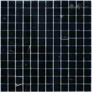 Мозаика KP-749 мрамор 29.8х29.8 см полированная чип 23х23 мм, черный