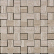 Мозаика Marvel Travertino Silver Net Mosaic керамогранит 30.5х30.5 см глянцевая, коричневый