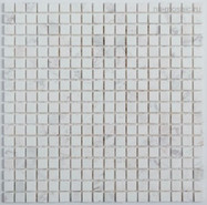 Мозаика KP-735 мрамор 30.5х30.5 см полированная чип 15х15 мм, серый