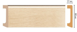Плинтус напольный D235-71 ДМ Decomaster (80х17х2400 мм)