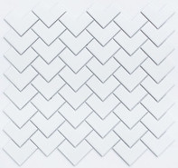 Мозаика PS2548-01 керамика 28.3х31.8 см матовая чип 25х48 мм, белый