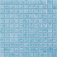 Мозаика P-537 керамика 30х30 см глянцевая чип 23х23 мм, голубой