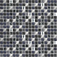 Мозаика Дефиле Неро керамика 30x30 см глянцевая чип 15х15 мм, серый