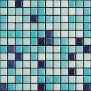 Мозаика Mix Standard Wellness and Pool 04 керамика 30х30 см Appiani матовая чип 25х25 мм, бирюзовый, синий XWEL 704