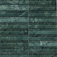 Мозаика Pixmosaic PIX 344 Spider Green, Concave, чип 30х151 мм, сетка 305х318х12 мрамор матовая зеленый